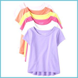 High Low Layering Tee 6-Pack, 60% Cotton 40% Polyester Jersey